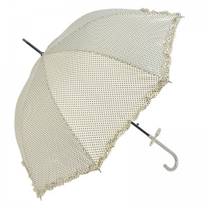 Paraplu Beige met  zwarte stippen Ø 90 cm