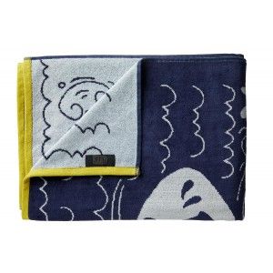 Sale*Strandlaken Kaat Amsterdam Beach Life Blue 100x180cm