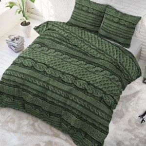 Dekbedovertrek Sleeptime Knit Green