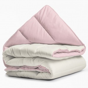 All-in one lazy dekbed Creme/Roze