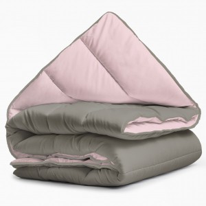 All-in one lazy dekbed Kaki/Roze