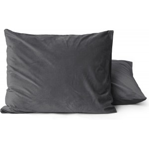 Velvet kussenslopen Antraciet 2 stuks 