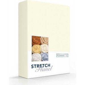 Stretch Flanel Hoeslaken Romanette Ivoor