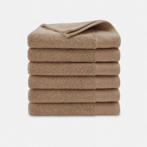 Walra handdoeken 50x100 - 6-delig - Badhanddoeken 550 g/m² - 100% Katoen - Handdoekenset Bruin