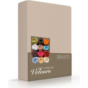 Romanette Hoeslaken Velours Beige