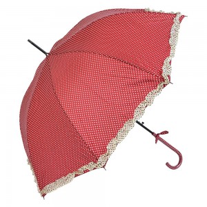 Paraplu rode met witte stipjes 93*90 cm 