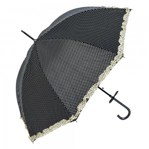 Paraplu zwart met witte stippen 93*90 cm 